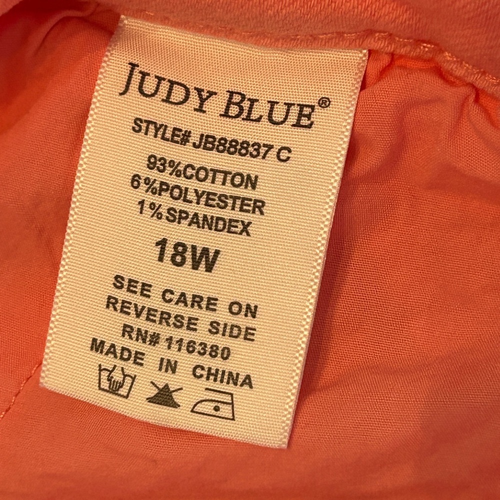 Judy Blue Pretty In Pink  Women's Jeans Cargo Straight High Rise Denim Size 18W - Picture 5 of 6
